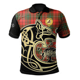 MacAulay Modern Tartan Polo Shirt Viking Wolf